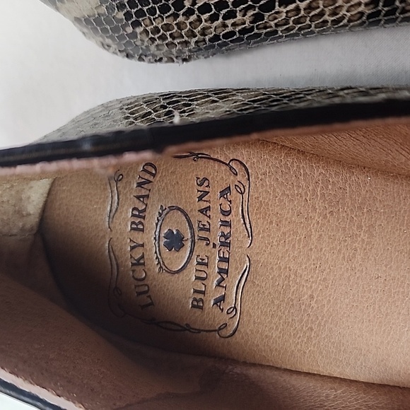 Lucky Brand Ermine Snakeskin Print Ballet Flats Size 9 - Picture 2 of 7